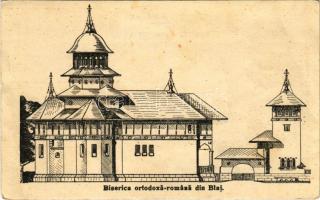 Balázsfalva, Blasendorf, Blaj; Biserica ortodoxa-romana / Román ortodox templom / Romanian Orthodox church (fa)