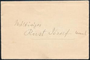 1914 Hubay, Jenő (1858-1937) zeneszerző autográf levele Rust József (1860-1935) kereskedő, a Lipótvá...