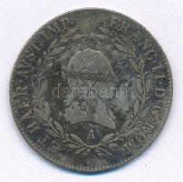 Ausztria 1806A 20kr Ag I. Ferenc T:3 patina, nagyobb karcok Austria 1806A 20 Kreuzer Ag Franz I C:F patina, larger scratches Krause KM#2141