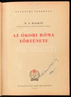 N. A. Maskin: Az ókori Róma története. Bp. 1951. Tankönyvkiadó. Kiadói kartonált félvászon kötésben.