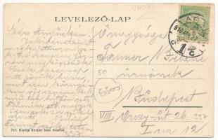 1910 Arad, Ereklyemúzeum, Fehér Kereszt szálloda, Klein Mór és Braun Gusztáv üzlete, küldönc. Kerpel...