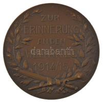 Német Birodalom 1915. "A világháború emlékére 1914/15" bronz emlékérem. Szign.: B.H. Mayer...