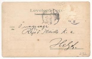 1899 (Vorläufer) Arad, Vértanú szobor / martyrs statue. Art Nouveau, litho s: Geiger R. (Rb)