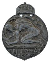 1938. "FEHÉR HÁZ 1919. AVG. 6" irredenta alumínium felvarró (24x19mm) T:AU / Hungary 1938. "FEHÉR HÁZ 1919. AVG. 6." irredentist Al medal (24x19mm) C:AU