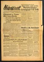 1968 Népsport XXIV. évf. 5. sz., 1968. jan. 10., a címlapon: Ferencváros - Liverpool 1:0, kisebb lapszéli szakadással, 6 p.