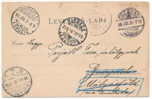 1899 (Vorläufer) Pozsony, Pressburg, Bratislava; Mihály kapu utca, Városháza. Schneider & Lux / ...