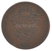 Belgium 1870. 2c Cu T:VF ph. Belgium 1870. 2 Cents Cu C:VF edge error Krause KM#35.1