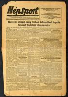 1952 Népsport VIII. évf. 162. sz., 1952. aug. 8., a Helsinki olimpia híreivel (a magyar olimpikonok hazatérése), kisebb lapszéli sérülésekkel, 4 p.