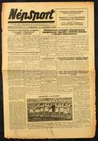 1952 Népsport VIII. évf. 161. sz., 1952. aug. 7., a Helsinki olimpia híreivel (a magyar olimpikonok ünnepélyes fogadása; alul az Aranycsapat fotója), kis lapszéli sérülésekkel, 4 p.