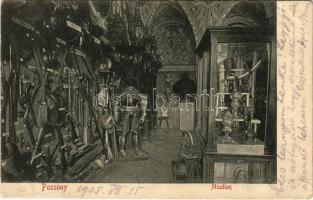 1905 Pozsony, Pressburg, Bratislava; Múzeum belső. Bediene dich allein / museum interior (EK)