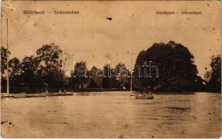 Szászsebes, Mühlbach, Sebesul Sasesc, Sebes; Városliget / Stadtpark / park (Rb)