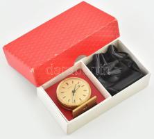 Appella svájci, mechanikus, utazó vekker, működik, eredeti dobozában, m: 4,5 cm