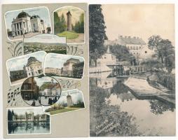 7 db RÉGI külföldi város képeslap vegyes minőségben / 7 pre-1910 európai town-view postcards in mixed quality: Graz, Wien, Zara, Trieste, Mödling, Levico, Cattaro