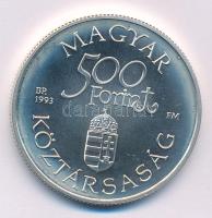 1993. 500Ft Ag "Régi dunai hajók - Árpád" tanúsítvánnyal T:BU Adamo EM129