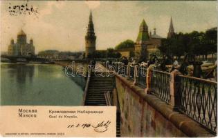 1903 Moscow, Moscou; Quai du Kremlin / quay (EK)