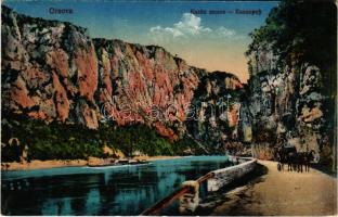 1923 Orsova, Kazán-szoros. Mihaloviczky bazár kiadása 19. sz. 1917. / Kasanpaß / Cazane / gorge