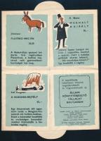 1961 Állami Könyvterjesztő Vállalat bőrönd alakú, kihajtható könyvismertető reklámlapja, kihajtva: 2...
