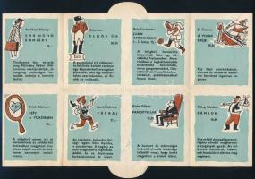 1961 Állami Könyvterjesztő Vállalat bőrönd alakú, kihajtható könyvismertető reklámlapja, kihajtva: 2...