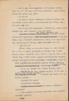 cca 1960 Örkény István (1912-1979) író saját kezű javításaival ellátott Happening c. művének gépelt ...