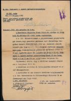 1942 Bp., a M. kir. budapesti I. honvéd hadtestparancsnokság felszólítása, tehergépkocsira vonatkozó kérdőív kitöltésére