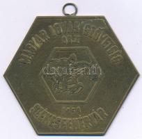 1958. Magyar Lovas Szövetség O.B. I. - Székesfehérvár bronz sport emlékplakett füllel (53x60mm) T:XF patina