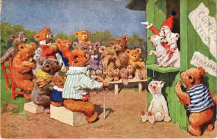 Játékmackók bábelőadáson / Teddy bears at a puppet show. B.K.W.I. 79-1.