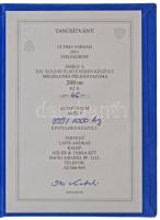 Lapis András (1942-) / Szabó Géza (1939-) 2000. "Ultima Forsan 2001" kétoldalas Ag emlékér...