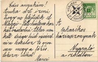 1913 Maggi-féle húsleves kocka reklámlapja. Maggi Gyula gyára Bregenzben (Ausztria). + zöld 5 Fillér...