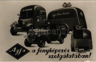 1940 Agfa a fényképezés szolgálatában! Agfa-Photo-Service autók. Reklám fotó / Agfa-Photo-Service automobiles, advertisement. photo