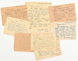 1947-1948 Orosz hadifogságban lévő magyar személynek küldött 7 db levelezőlap (közte több légiposta) + egy levél