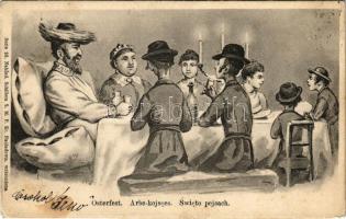 1902 Osterfest / Arbe-kojsees, Swieto pejsach. Serie 23. Schillera SMP Kr. / Zsidó húsvét. Judaika / Jewish Easter. Judaica (Rb)