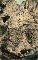 Tordai-hasadék, Cheile Turzii, Torda, Turda; Balika vára a nagy alagúttal, barlang. Füssy József kiadása / Pestera lui Balica / cave, mountain pass, gorge