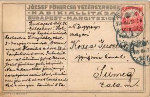 1918 Szabadságoltak vonatán. József főherceg Vezérezredes Hadikiállítása Budapest Margitsziget / WWI...