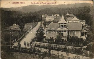 1914 Szovátafürdő, Baile Sovata; Garda villa a Patak-majori úttal. Zsula Sándor kiadása / villa, road, spa (EK)