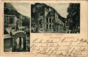 Herkulesfürdő, Baile Herculane; Ferenc József udvar, Rezső udvar / Rudolfshof, Franz Josefshof / spa, baths (Rb)