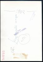 1973 Detroiti magyar tánccsoport próbája, 2 db sajtófotó, a hátoldalon feliratozott, pecséttel jelze...