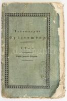 1821 Tudományos Gyűjtemény 1821. V. évf. I. kötet. Pest, 1821,Trattner Tamás János, 132 p. Kiadói papírkötés, kopott, kissé sérült papírborítóval, kissé foltos lapokkal, a címlapon bejegyzésekkel, lapszéli szakadásokkal.