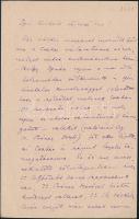 cca 1890 gróf Apponyi Albert (1846-1933) autográf levele "Igen tisztelt Főjegyző Úr!" megszólítással. A levélben a békéscsabai választások körüli politikai egyeztetésekről és háttéralkukról számol be, valamint a szóba jöhető jelöltekről. Az érdekes levél a politikai kulisszák mögé ad betekintést. Három beírt oldal