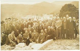 1928 A Filharmóniai Zenekar csoportképe Abbáziából rajta Dohnányi Ernő (1877-1960) zeneszerző autogr...