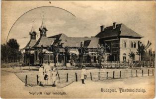 Budapest VIII. Tisztviselőtelep, Népligeti nagy vendéglő, Sverteczky Gábor üzlete, sörcsarnok (Rb)