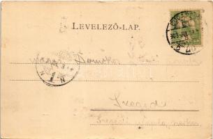 1903 Budapest XII. Svábhegy, gyógyszertár, vasúti sínek, karikázó gyerekek. Károlyi György kiadása (...