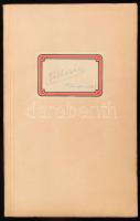 Molnár Antal (1890-1983) zenetörténész, zeneszerző és zeneesztéta, brácsaművész Tallózás c. autográf...