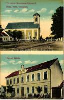 1921 Mosonszentjános, Jánossomorja; Római katolikus templom, Leányiskola. Ámon Adolf kiadása