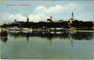 1930 Szentendre, Hajóállomás, gőzhajó. Glaser Lajos kiadása (EK)