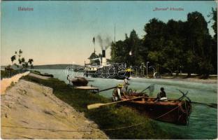 Balaton, Baross gőzhajó érkezése, gőzös (Rb)