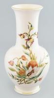 Zsolnay virág mintás váza, jelzett, hibátlan, m: 26 cm