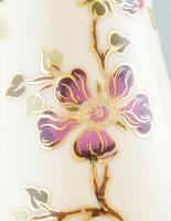 Zsolnay virágmintás váza, jelzett, hibátlan, m: 25,5 cm