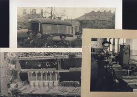 3db régi fénykép a fővárosi autóbusz üzeméről