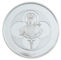 DN "Szent Imre Oktatókórház" jelzett Ag emlékérem dísztokban (35,13g/0.999/42mm) T:PP