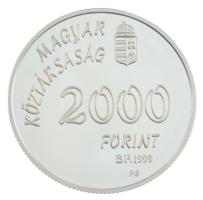 1999. 2000Ft Ag "XXVII. Nyári Olimpia - Sydney" kapszulában, tanúsítvánnyal, dísztokban T:...